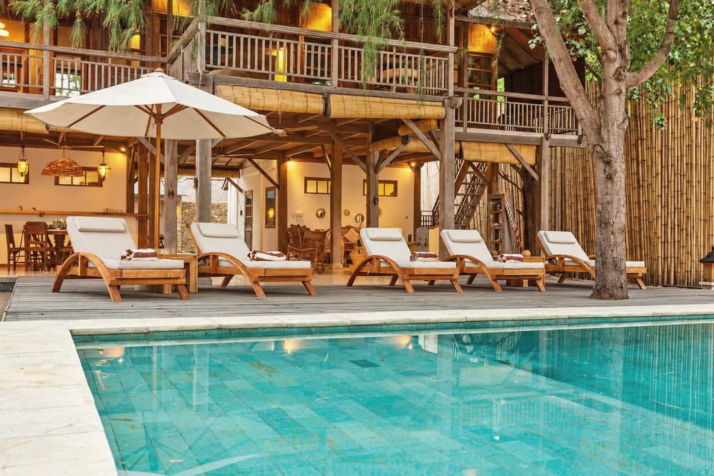 Villa 1, pool and exterior 3, The Gili Beach Resort, Gili Trawangan