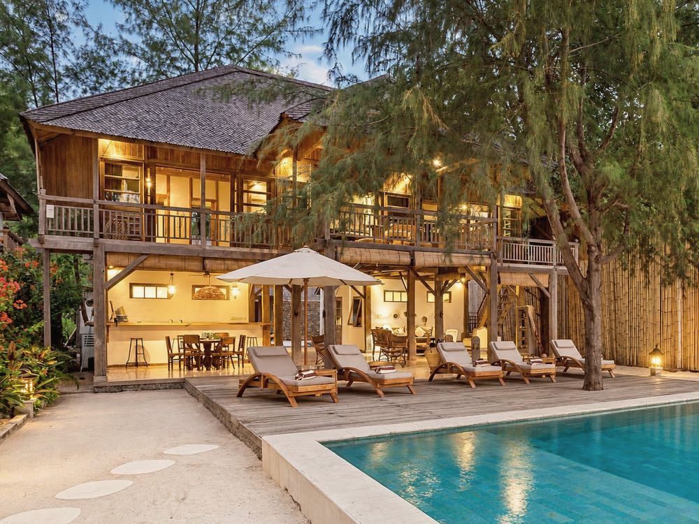Villa 1, pool and exterior 4, The Gili Beach Resort, Gili Trawangan